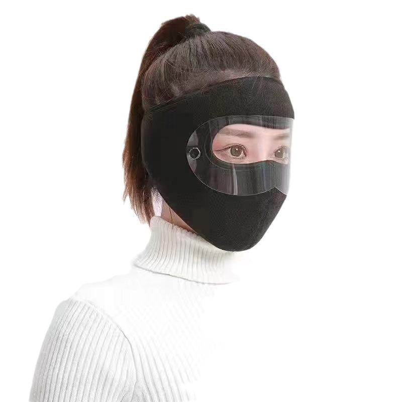 Zimní teplá celoobličejová maska ​​3 v 1 pro muže a ženy: Ochrana očí a uší pro venkovní cyklistiku. Chladu a větru.