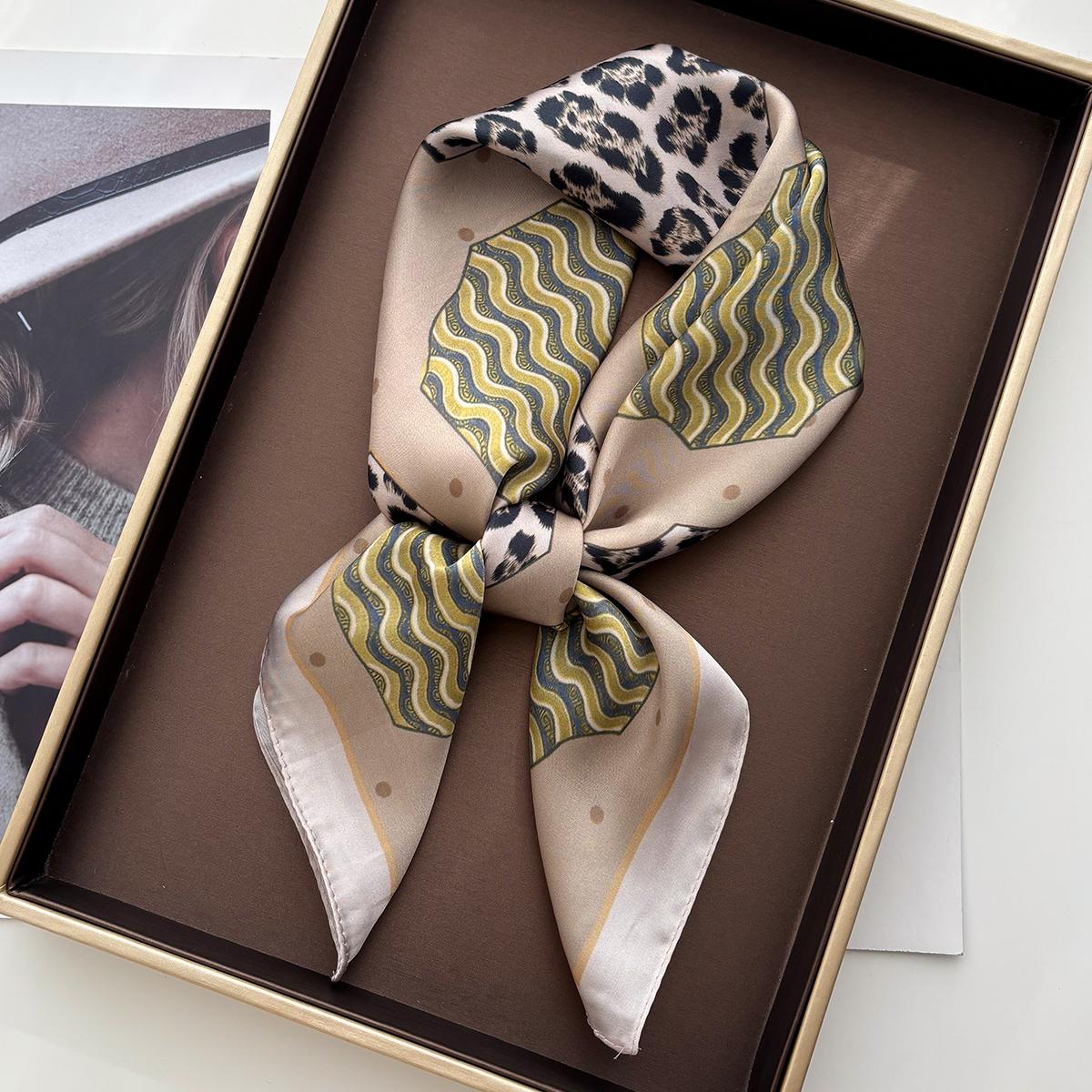 

Women Square Scarf Silk Feeling Neckerchief Bandana Lady Spring Shawl Scarves Wrap Head Kerchief Hair Band Ties 70x70cm