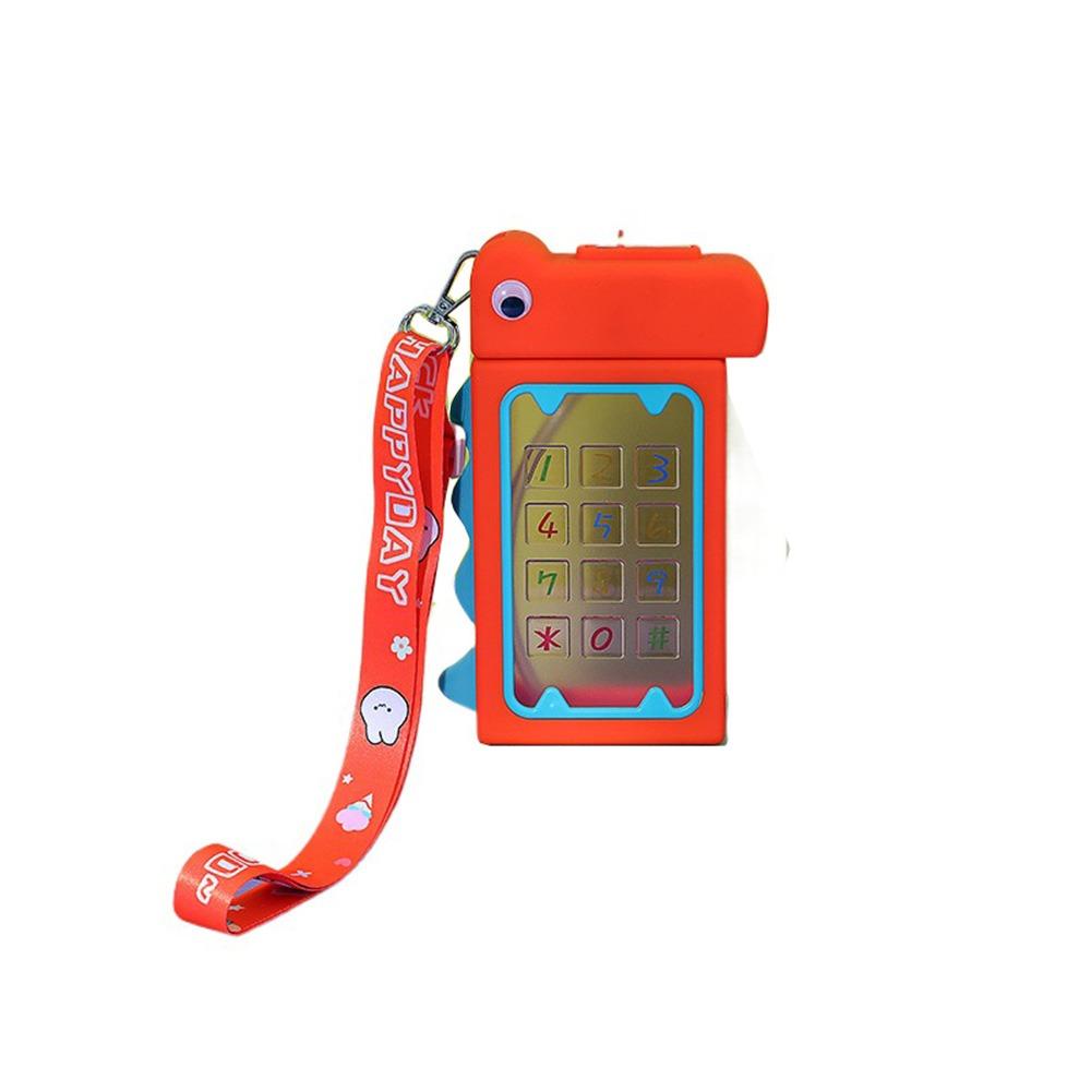 

Adjustable Straps Dinosaur Straw Water Bottle Creative Portable Plastic Kettle Students червоний