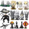 MOOXI Rei do Ringue Filme Olho de Sauron Dragão Brickheadzed Figura Modelo Bloco de Construção Conjunto MOC Kit de Tijolos Brinquedos DIY Para Crianças Presentes