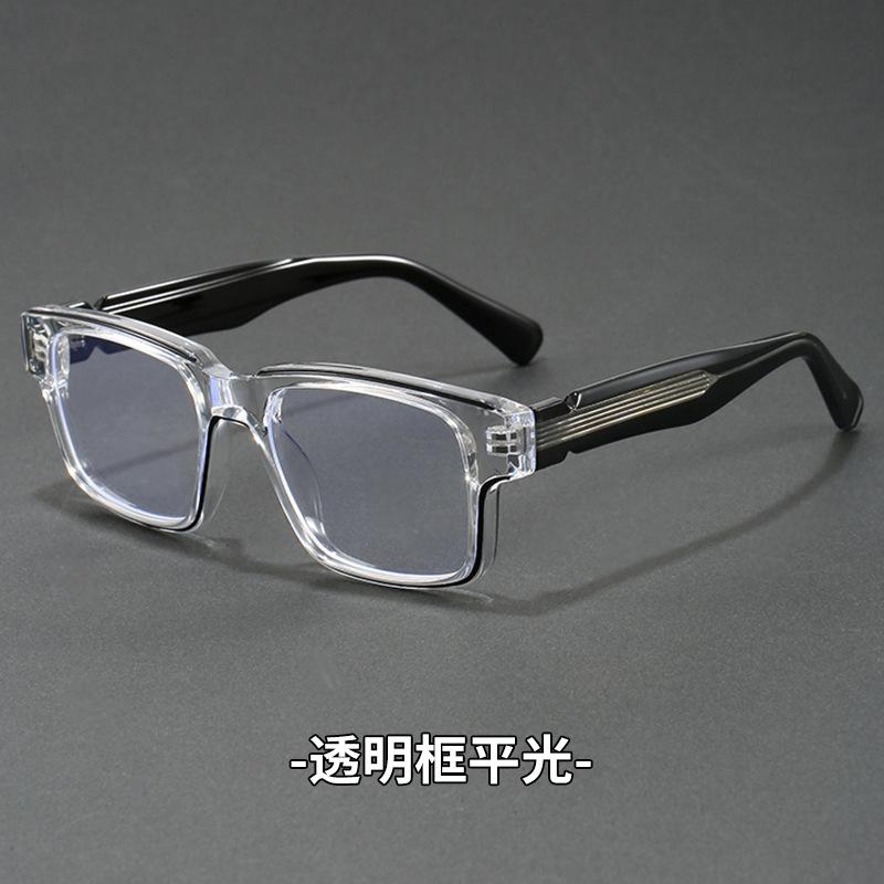 Square Anti Blue Light Myopia Glasses for Men Luxury Fake Glasses Women Trend Photochromic Sunglasses Optical Lenses with Recipe