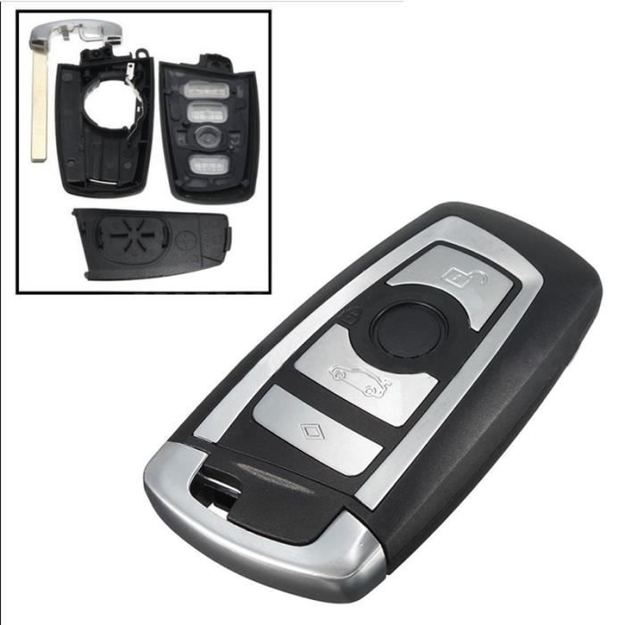 Coque Clé pour BMW Serie 3 5 6 7 X3 - 4 Boutons - Plip clé télécommande avec Lame Phonillico®