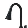 Pull Down Kitchen Faucet Single Level Steel with Sprayer Tap - Black