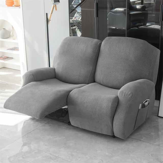 Elastic Recliner Sofa Cover Polar Fleece Split Design For Lounge Couch Armchair Living Room Relax Sofa Covers Soft Durable