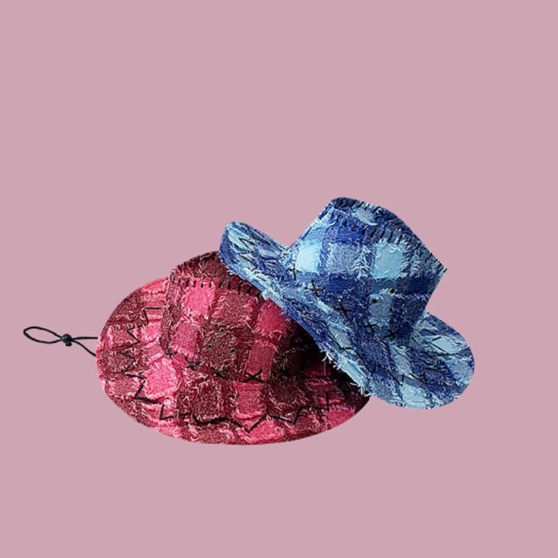 Vintage Costume Western Cowboy Hat Cosplay Cap Household Decoration for Home Festival Shopping Traveling Supplies