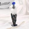 Artistic Conical Shape 25ml Empty Perfume Bottle Glass And Zinc Alloys Featuring Enamel Design