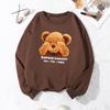 Women's Autumn/Winter Plus Velvet Round Neck Letter Print Sweater