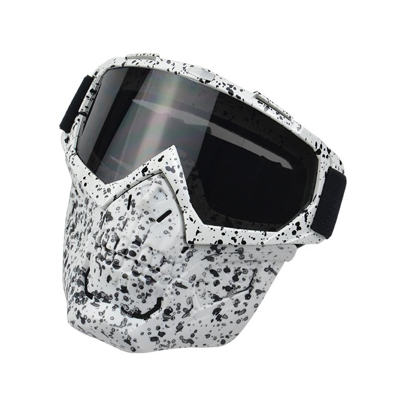 Anlorr Motorcycle Goggles Windproof Tactical Mask Dustproof Goggles With Face Protection Shield Mask