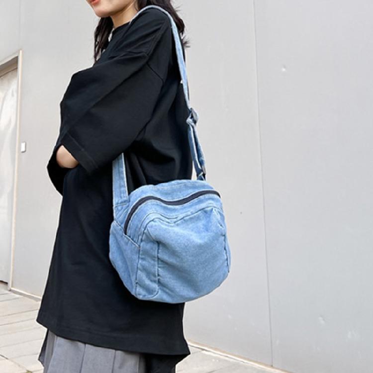 Denim Shoulder Bag Casual Handbag Women Girls Men Travel Crossbody Bag Tote Bags