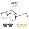 3 In 1 Metal Style Magnet Clip On Glasses Frame Trend Polarized Sunglasses For Men Optical Computer Glasses Night Vision Clips