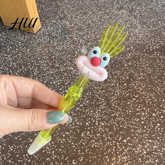 Creative Writing Accessory Cute Ballpoint Pens Kids Cartoon Gel Pen with Top Hand Assorted Vibrant Color Ink Colors Rollerball for School Office