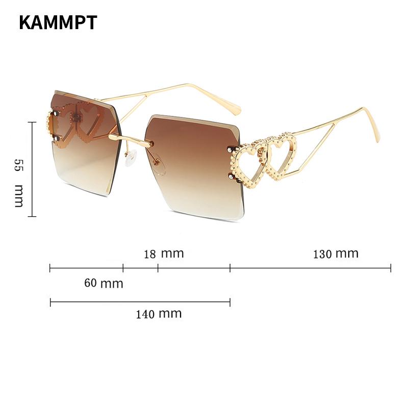 New in Heart Chain Designer Lady Shades Retro Brand Trends Sun Glasses Luxury Metal Decoration Sunglasses for Women's
