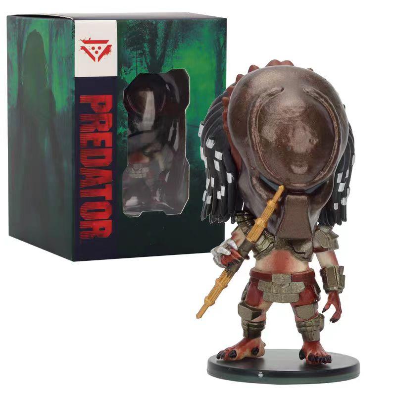Non-Toxic 1Pcs Predator Concrete Jungle Action Figure Scarface Clan Leader Warrior Elder Chief Predator Collectable Toys Horror Gifts