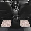 4pcs Car Floor Mats, Pink Background With Small White Floral Pattern, Universal Fit Car Mats, Material, Car Decorative Accessori