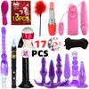 Bdsm Dildo Vibrator Butt Plug Jelly Toys Anal Clitoris Vagina Massage Stimulator Female Masturbator Adult Sex Toys For