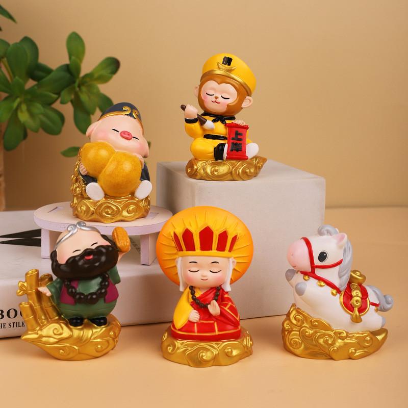 Journey To The West Sun Wukong Resin Home Decor Figurine With Prosperity Symbols For Gift Giving