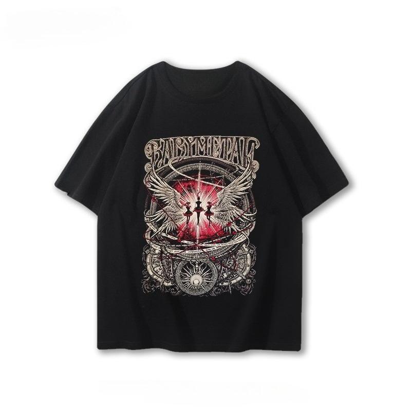 Japanese Band Babymetal Surrounding Short Sleeve T-shirt Men's and Women's Summer Metal Rock Loose Top