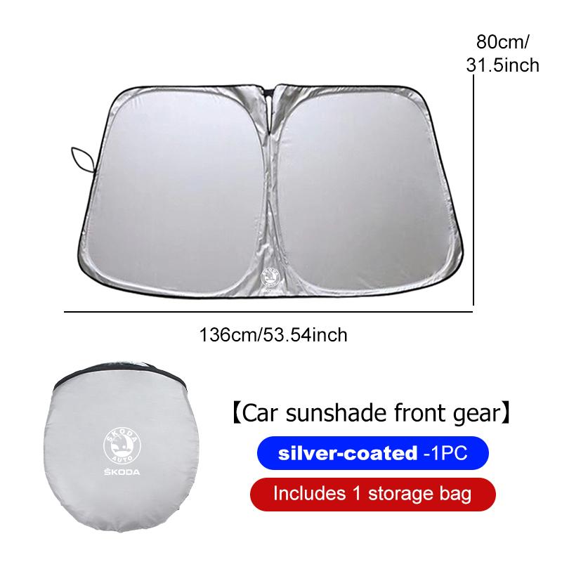For Skoda Car Windshield Sun Shade Visor UV Protection Shield S Kodiaq Octavia 2 3 Yeti Karoq Rapid Fabia VII VRS kybf34