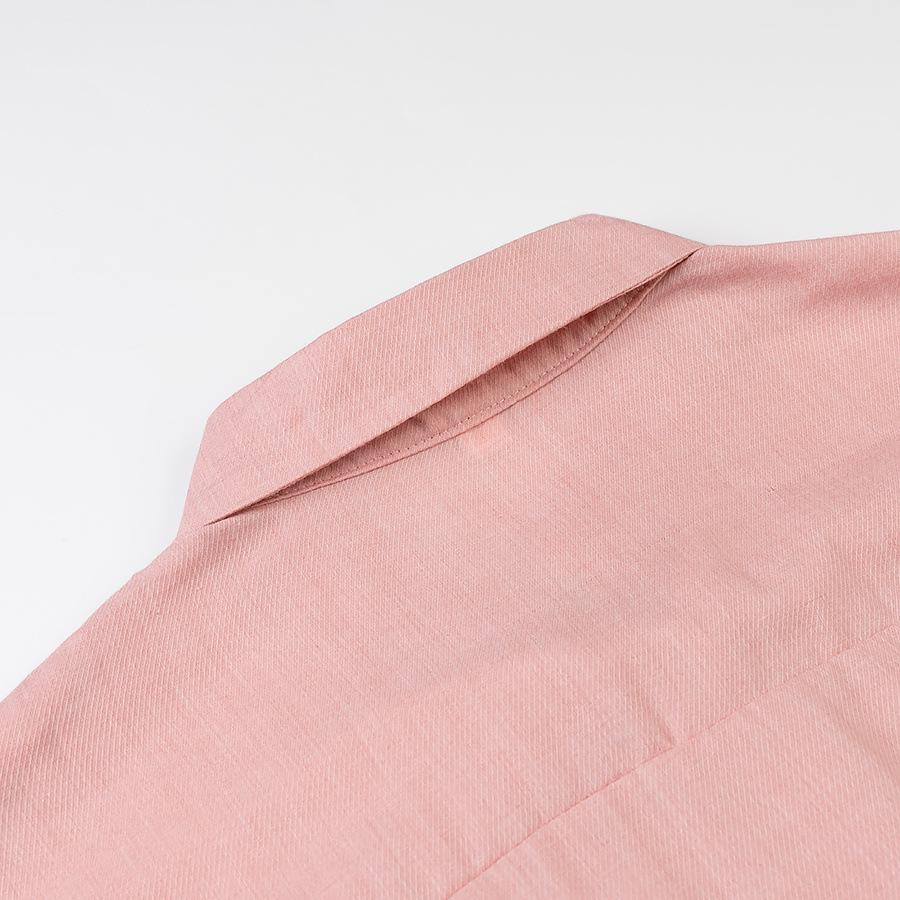 2025 Spring Women's European and American Style Multi-Color Button-Embellished Shirt with Turn-Down Collar