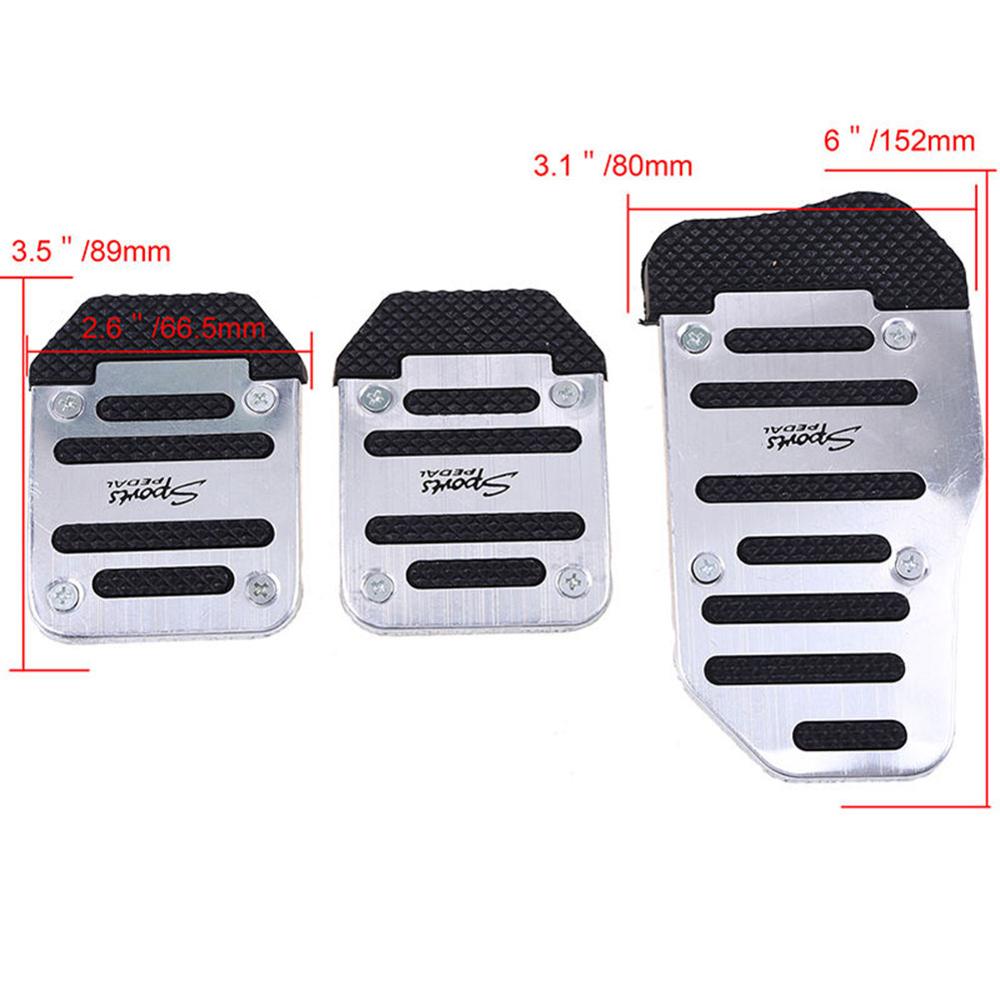 3Pcs/set Universal Car Manual Series Automatic Brake Accelerator Non-slip Foot Rest Pedal Pad Cover Car Accessories