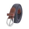 Solid Color Ladies' Elastic Woven Canvas Belt with Pin Buckle