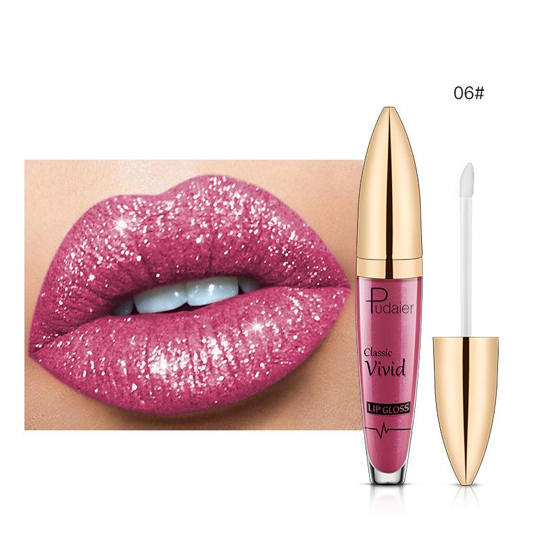18 Matte To Shiny Glitter Liquid Lipstick Shiny Lip Gloss Diamond Waterproof Long Lasting Pearl Lipgloss Women Lip Makeup