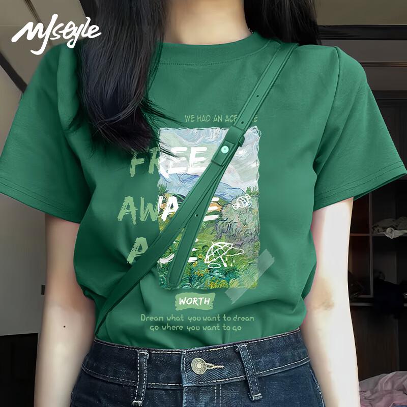 MJ STYLE Women s Pure Cotton Short-Sleeve T-Shirt M