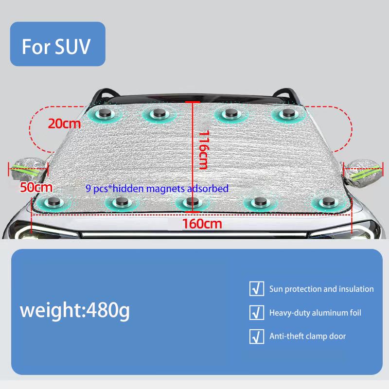

Автомобильное магнитное покрытие для лобового стекла, защита от снега, защита от замерзания, защита от снега, зимнее покрытие для лобового стекла, солнцезащитный козырек, защита от льда, защита от пыли и ультрафиолета, автомобильная одежда 9pcs magnets fo