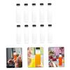 JECOMPRIS 10-Piece Empty Clear Food-Grade Plastic Bottles with Lids for Juice, Water, and Beverages, with Sealed Screw Caps