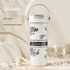 Shangqi Lily of the Valley Frosted White 600ml Insulated Straw Cup