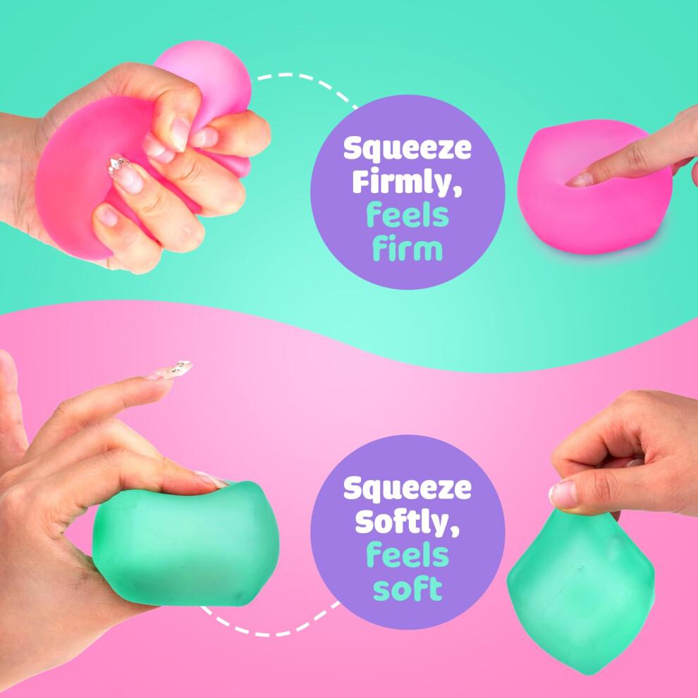 SAMLL FISH Stress Balls for Autism, 3Pcs Strength Squeeze Cube for Kids Adults, Square Stress Balls Anxiety Relief - Sensory Feelings Toys for ADHD A