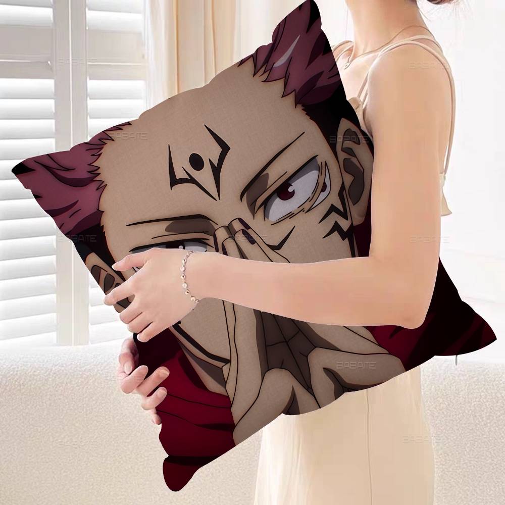 Anime Character Jujutsu Kaisen Ryomen Sukuna Pillow Cushion Cover Pillowcase Living Room Sofa Home Decor Customized