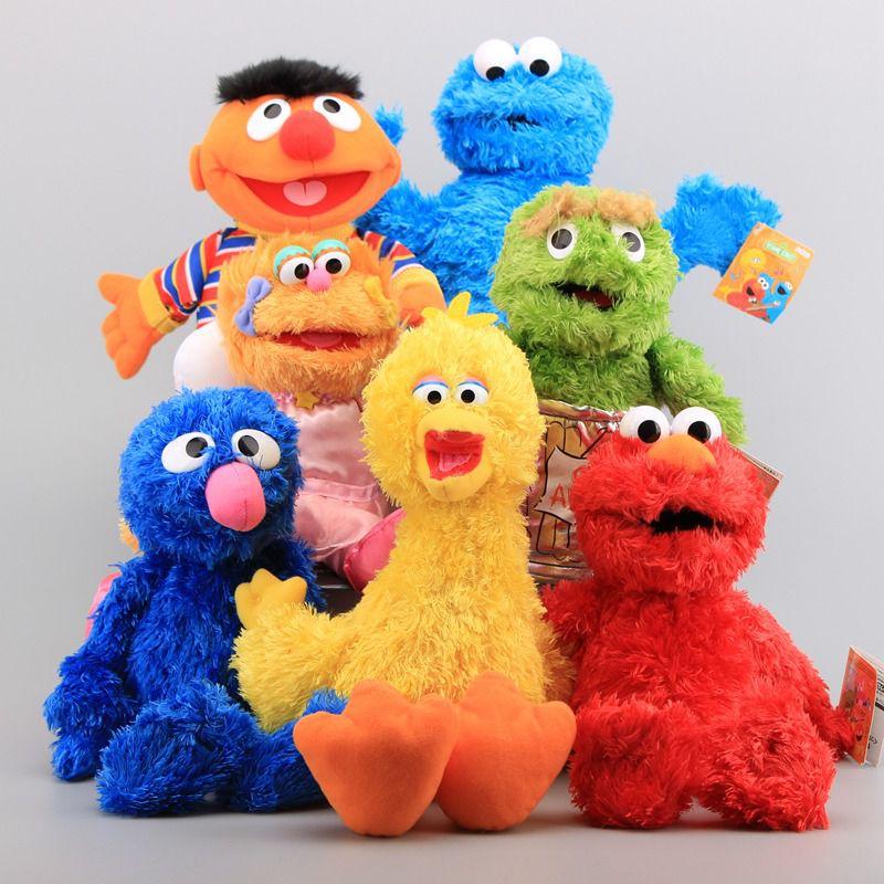 Street Hand Puppet Plush Toys Elmo Cookie Monster Ernie Soft And Cuddly Stuffed Dolls**