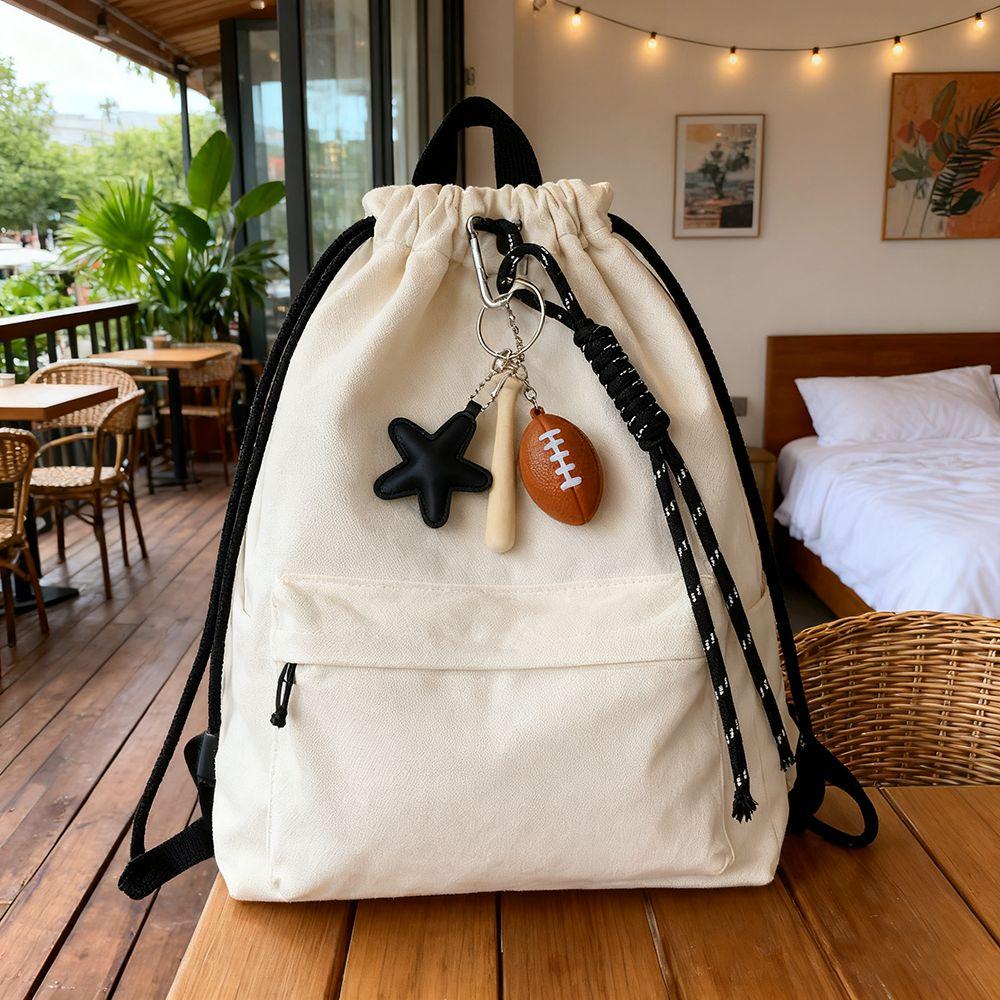 Zinc Zinc Alloy Leather Baseball Pendants PVC Versatile Bag Charm Rugby Tassel Keychain  Friends