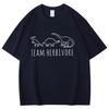Fashion New Team Herbivore Tshirt Unisex and Women Cartoon Tshirt Harajuku Streetwear Cotton Casual Tops Dinosaur Images Tees