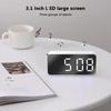 LED Mirror Table Clock Digital Alarm Mini Home Decorative Electronic Digital Alarm Display Time Night Light Desktop USB Clock
