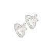 Bow Zircon Ear Buckle Women's Summer Temperament Earrings Personality Stud Earrings