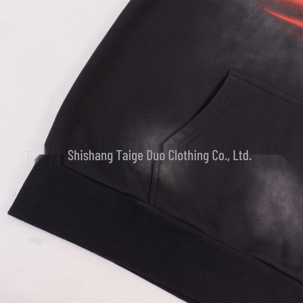 Retro Hell Star Unisex Hooded Cardigan with Large Logo - Celebrity Style