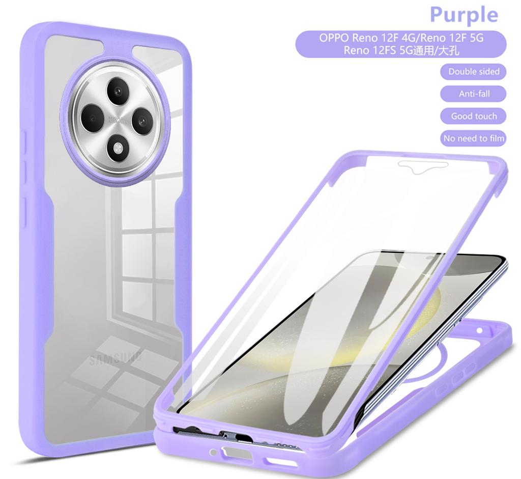 Nárazuvzdorný 360 Průhledný Kryt pro OPPO Reno 12 Pro Reno12 Reno 12F 12 F FS 12FS Reno12F Kryt Ochrana Objektivu Fotoaparátu a Displeje Celková Ochrana