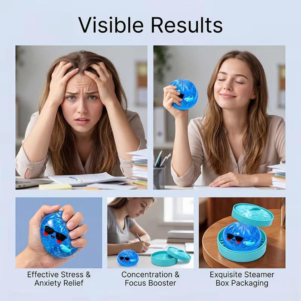 Slow Resilience Dumpling Squishes With Steamer Bun Sensory Balls  Home Decoration