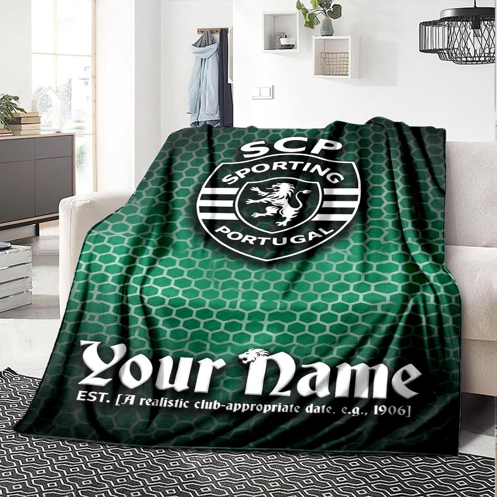 Name Custom Sporting CP Print Flannel Blanket High Quality Warm Comfortable Cover for All Seasons Perfect for Gifts Home Decor