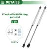 Motoforti Universal Lift Support Strut Gas Spring 17"/430mm 40lb/180N/18kg Silver Tone for Car Lid, Boat Hatch, Roof, Window Lid, and Underbed Lifting