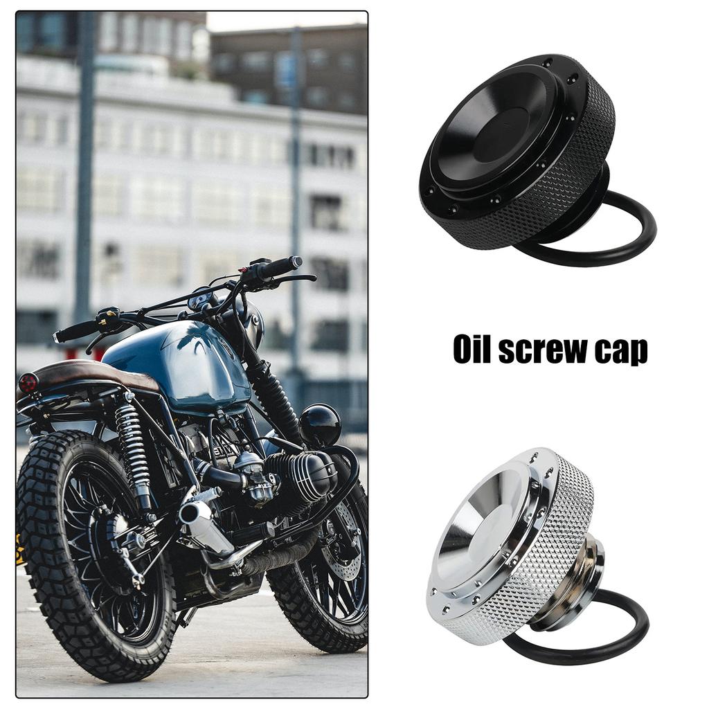 Aluminum Oil Filler Caps Secure Motorcycle Oil Plug Caps for Motorcycles Perfect for Enthusiasts & Everyday Commuting