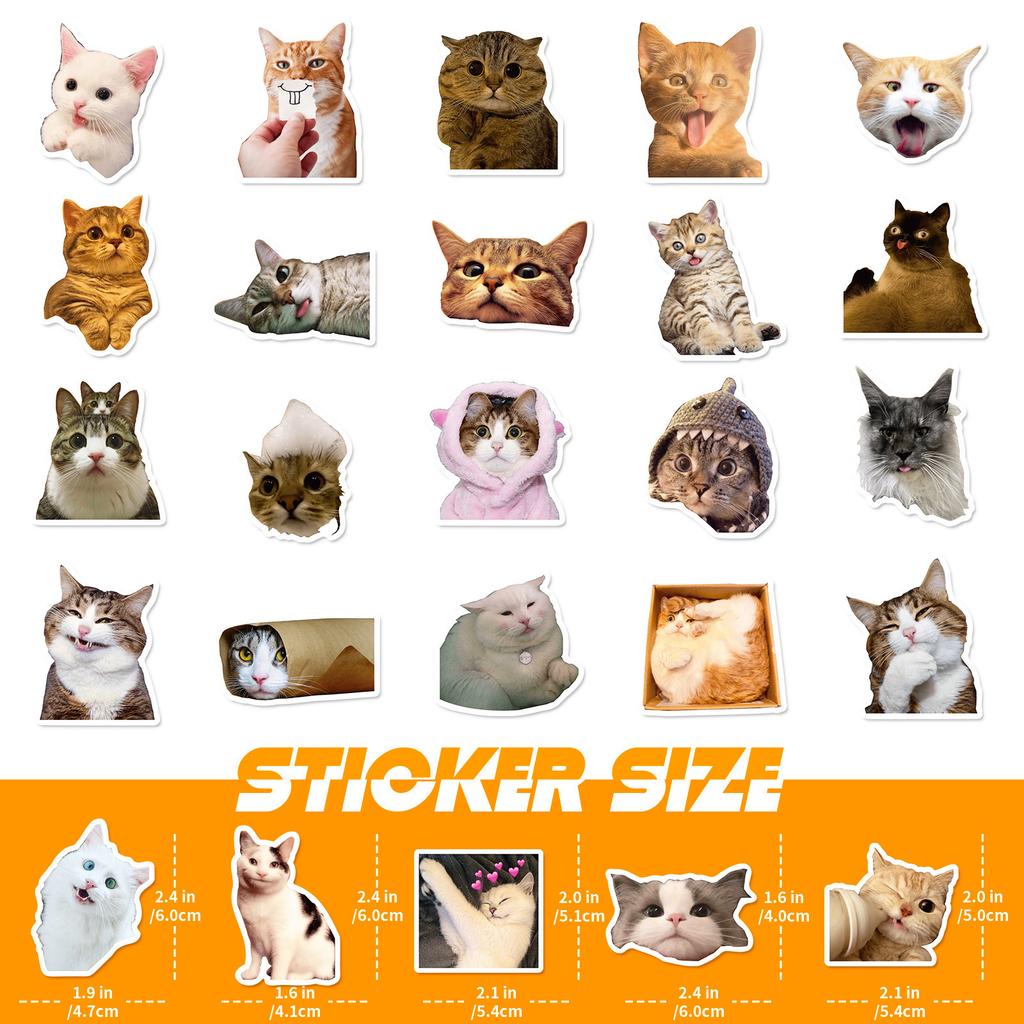 50 Cat Stickers Cute Cute Cat Cute Internet Celebrity Cat Emoticon Pack Graffiti Stickers