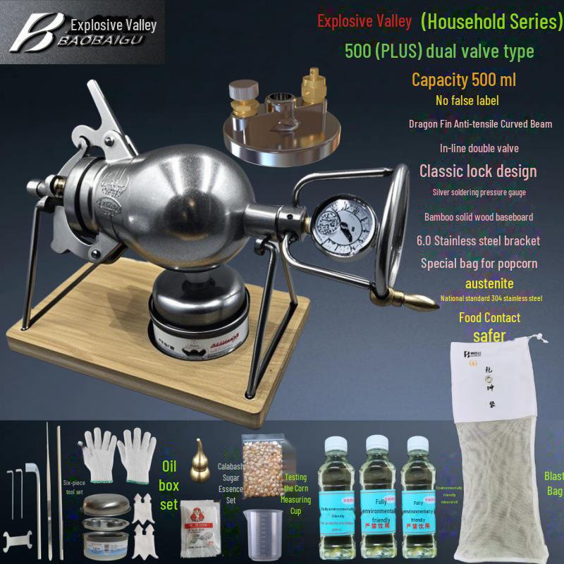 Stainless Steel Mini Popcorn Maker for Home Use