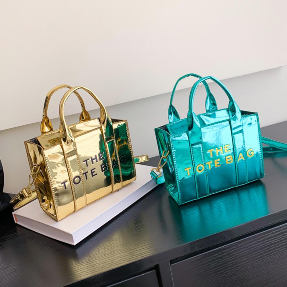 Women Luxury Designer Handbag Fashion Patent Leather Tote Bag Large Capacity Satchel Purse for Outdoor Travel Work Shopping