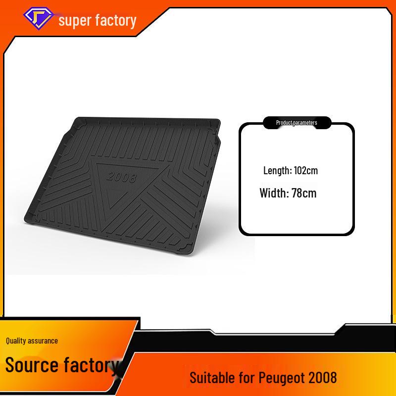 

Коврик в багажник автомобиля Peugeot 2008/3008/5008 - Водонепроницаемый и прочный протектор для багажа Black TPE Trunk Mat