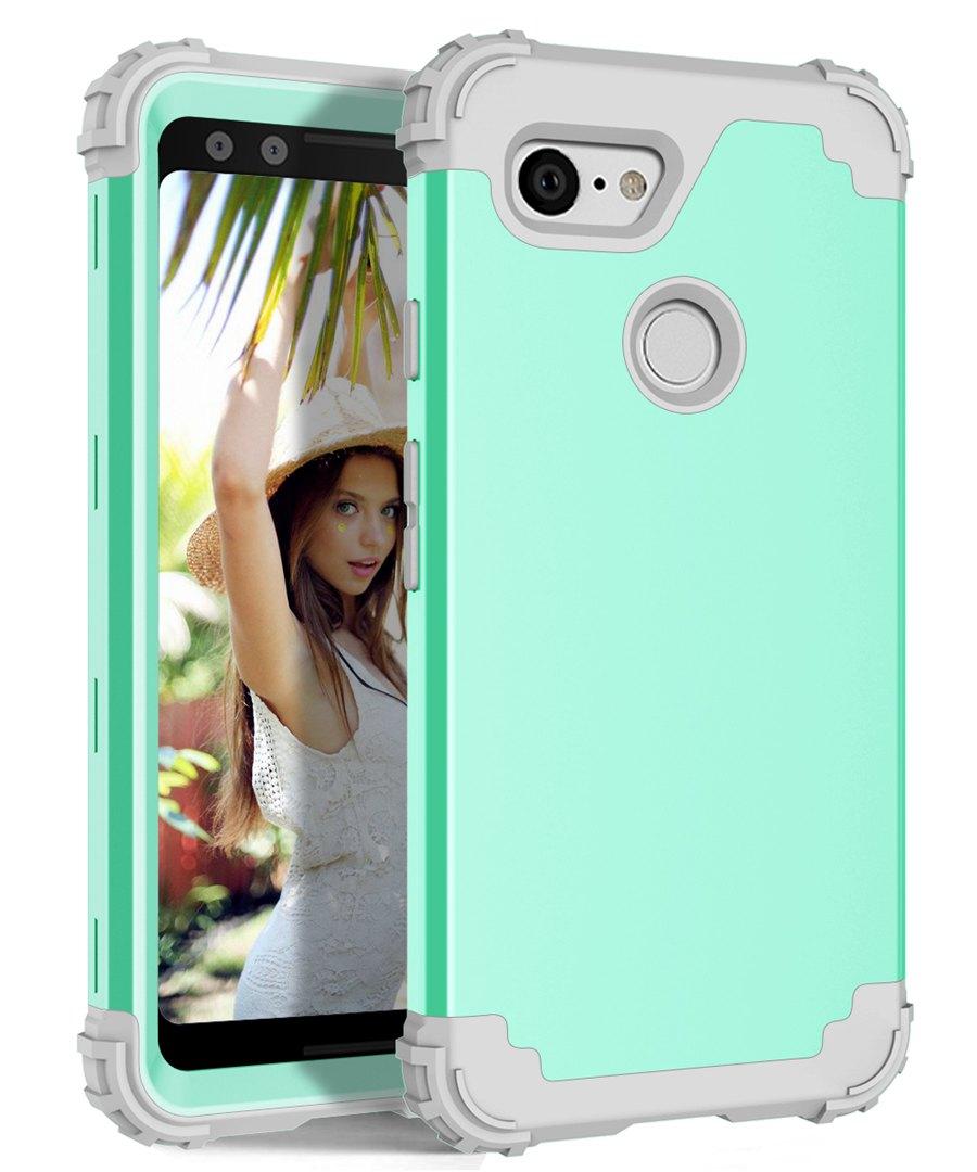 Pixel 3 Cases,Heavy Duty Hybrid Sturdy Armor Defender High Impact Shockproof Protective Case For Google Pixel 3 XL Cover Pixel 3