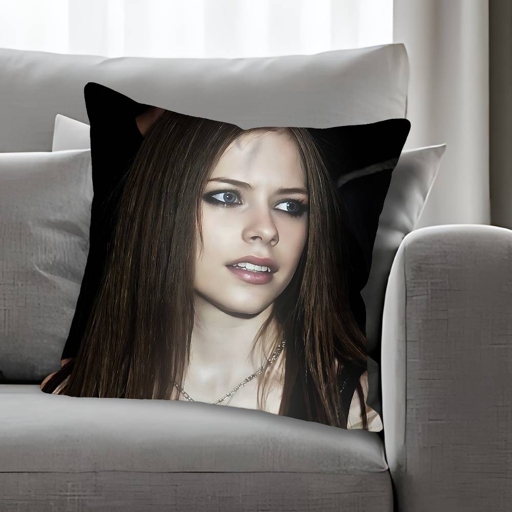 

AAvril Punk Music LLavigneS Various Sizes Square Pillow Case For Car Home Bedchamber Decor Custom Valentine gift 30x30 cm