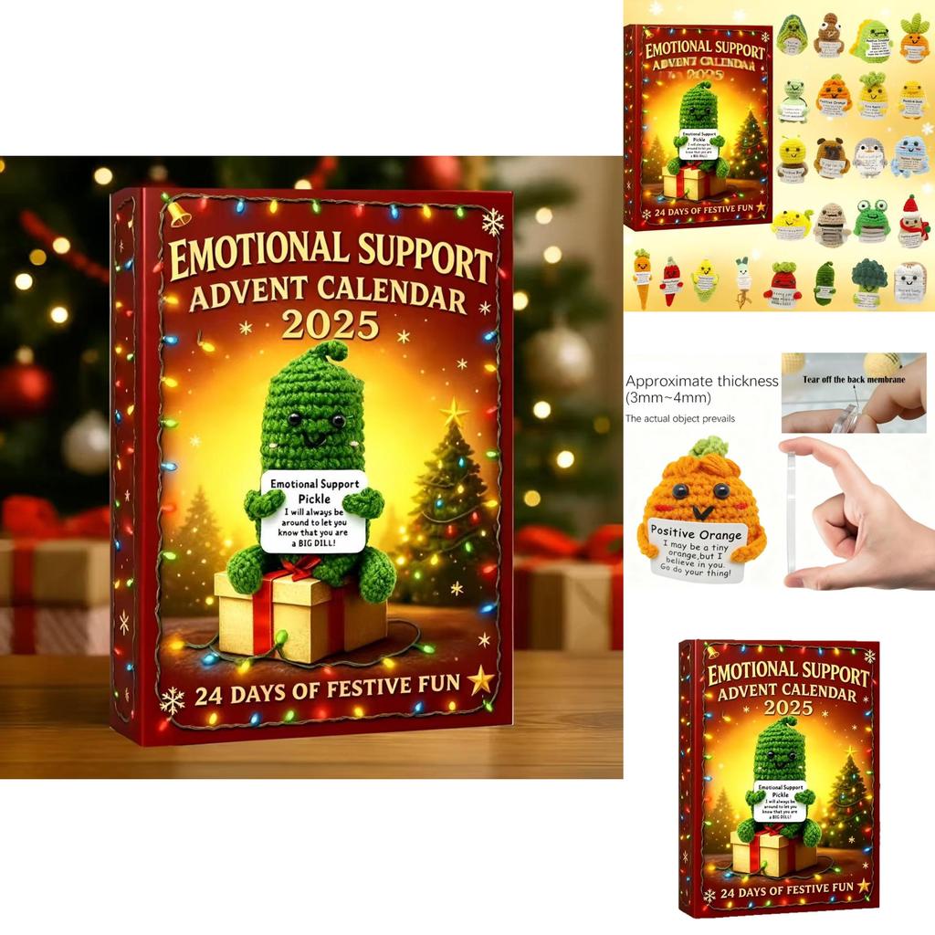 Emotional Support Advent Calendar With Cartoon Character Blind Box For Holiday Gift And Interactive Play